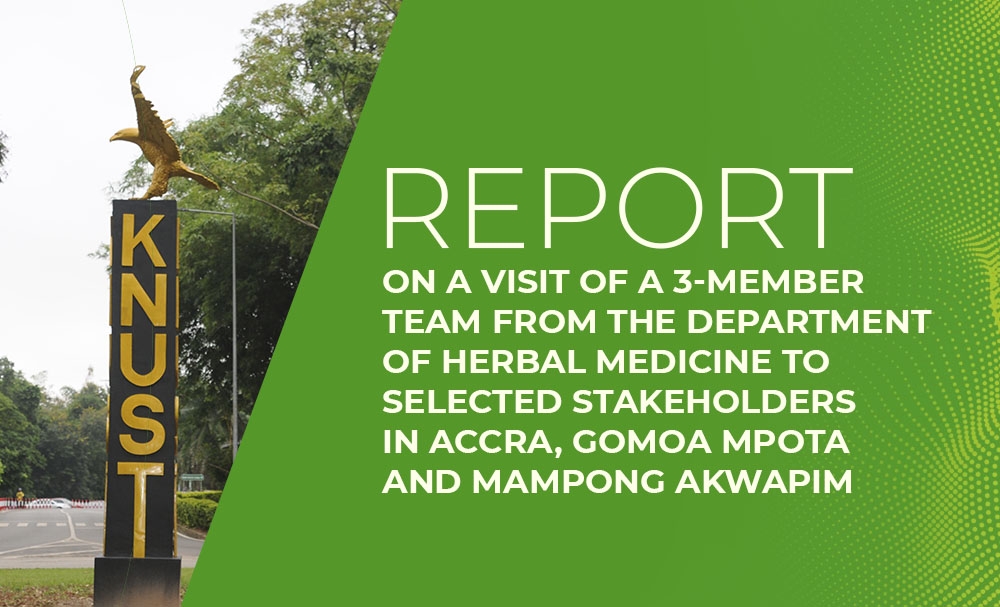 Report On A Visit Of A 3Member Team From The Department Of Herbal